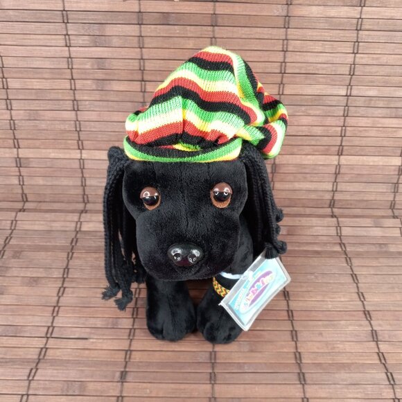 Webkinz Rockerz Dog Island Rhythm HM5112 Sealed Code Black Lab Plush Dreadlocks - Picture 3 of 14